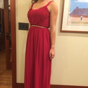 Long red formal dress